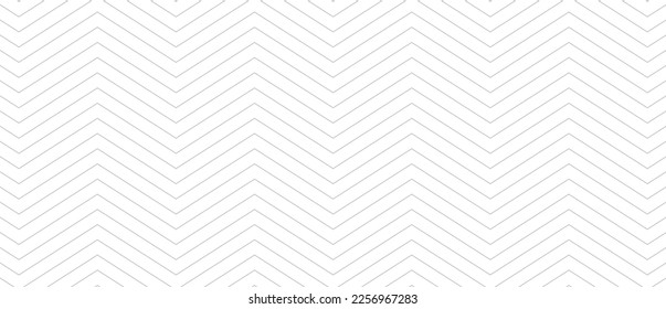 Seamless line pattern on white background. Modern chevron lines pattern for backdrop and wallpaper template. Simple lines with repeat texture. Seamless chevron background, vector illustration