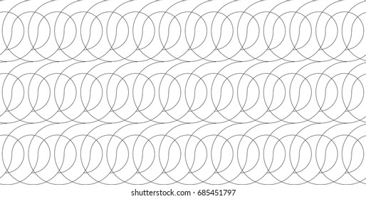 Seamless line pattern, screen print texture, monochrome texture of curved lines, seamless geo, geometric  minimalist background, black and white vector graphic