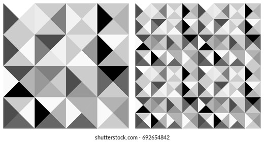 Seamless of line pattern. Single pattern is shown in the left. The example of assembly seamless is shown in the right.  