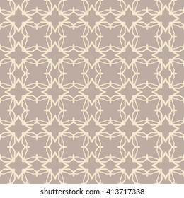 Seamless line pattern stylish geometric background. Vector monochrome endless texture, simple graphic pattern. Tribal ethnic ornament, outline lace background