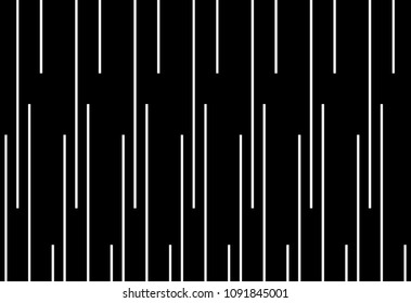 Seamless line pattern vctor. Vertical random white on black background. Design print for textile, fabric, wallpaper, screen, background. Set 1