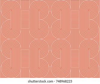 Seamless line pattern vector. Curve line pathway. Black on white background. Design for wallpaper, textile and background.