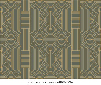 Seamless line pattern vector. Curve line pathway. Black on white background. Design for wallpaper, textile and background.