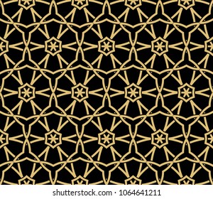 Seamless line patterns. Stylish decorative geometric decoration. Abstract vector illustration. Modern style.