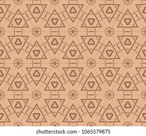 Seamless line patterns. Stylish decorative geometric decoration. Abstract vector illustration. Modern style.
