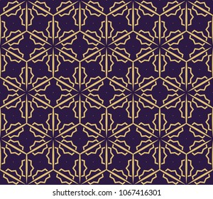 Seamless line patterns. Stylish decorative geometric decoration. Abstract vector illustration. Modern style.