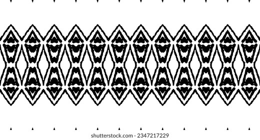 Seamless Line Print. Black Color Doodle Pattern. Doodle Design Dark Pattern. Simple Tribal Dyed Vector. Black Colour Ink Doodle Texture. Ethnic Dark Scribble Batik. Seamless Ink Doodle Vector