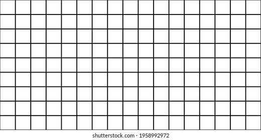 Seamless line Square grid mesh black pattern for Graph background.  Plotting paper pattern. Vector EPS 10