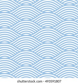 Seamless line wave background pattern