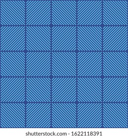 Seamless Line woven pattern in classic blue background