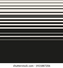 Seamless linear gradient pattern. Geometric horizontal lines weave backdrop. Graphic print texture for fabric design template. Vector illustration monochrome background