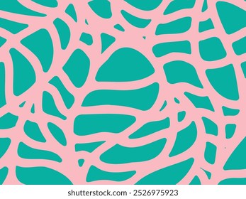 Seamless linear leaves pattern. Seamless Tropical Leaf Background. Hand Drawn Organic Intertwined