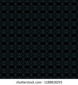 Seamless linear pattern with crossing lines, polygons. Abstract geometric pattern with rhombuses. Vector Background. 