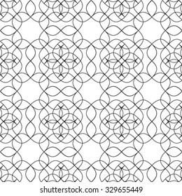 Seamless linear pattern. Endless elegant lines