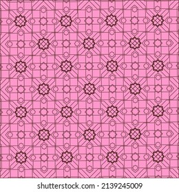  Seamless linear pattern with flower islamic background Stylish background in Arabic style. Vector rapport for swatches.