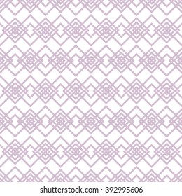 Seamless linear pattern of lozenges, beige on white, vector background texture