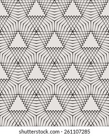 Seamless linear pattern. Stylish texture with repeating geometric shapes.