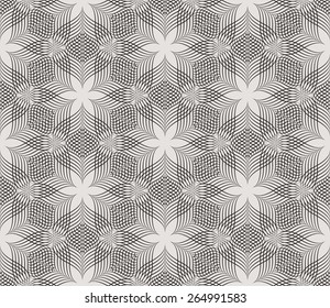 Seamless linear pattern. Stylish texture with repeating geometric shapes. 