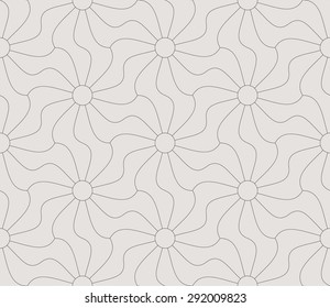 Seamless linear pattern. Stylish texture with repeating geometric shapes on gray background.