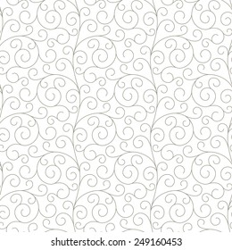Seamless linear pattern. Stylized floral ornament. Vector Illustration.