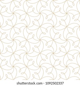 Seamless linear pattern with thin curl lines and scrolls. Monochrome abstract floral pattern. Decorative lattice.