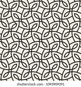 Seamless linear pattern with thin curl lines and scrolls. Monochrome abstract floral pattern. Decorative lattice.