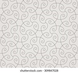 Intersecting Curved Elegant Fine Lines Scrolls Stock Vector (Royalty ...