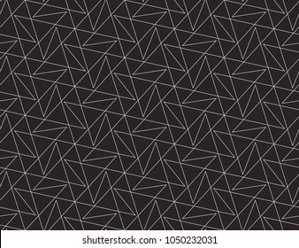 Seamless linear pattern with thin lines and polygons. Abstract geometric texture. Stylish background.