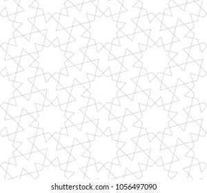 Seamless linear pattern with thin straight lines and polygons. Abstract geometric texture. Stylish background. Vector rapport for swatches.