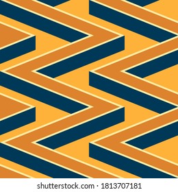Seamless linear pattern with thin straight lines and polygons. Abstract geometric texture. Stylish background. Vector rapport for swatches