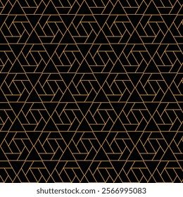 Seamless linear pattern with thin straight lines and polygons.