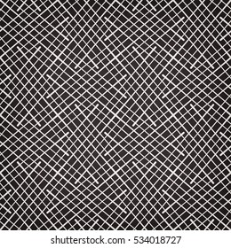 Seamless linear pattern with thin straight white thin lines on dark background forming stylish abstract wallpaper. Stylish monochrome canvas texture. Abstract geometric background. 