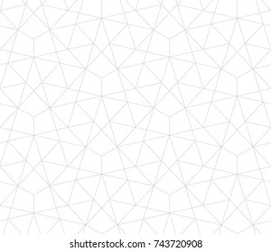 Seamless linear pattern with thin straight lines and polygons. Abstract geometric texture. Stylish background. Vector rapport for swatches.