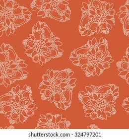 Seamless linear texture with abstract ornament. Endless hand drawn color pattern. Template for design textile, backgrounds, packages, wrapping paper