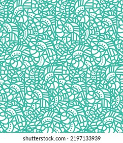 Seamless linear vector pattern. One-color intricate pattern.