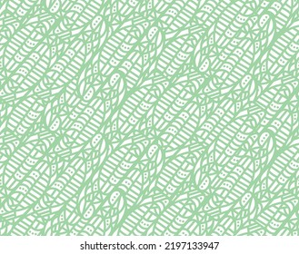 Seamless linear vector pattern. One-color intricate pattern.