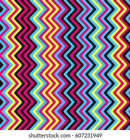 Seamless lines background with colorful stripes. Vector repeating texture.