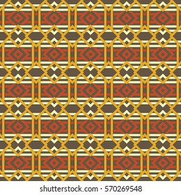 Seamless lines background. Islamic or Arabic ornamental pattern. Vector illustration.