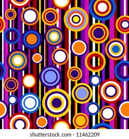 Seamless lines and circle pattern background