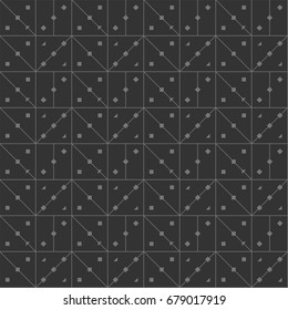 Seamless lines in form of angle squares dark background