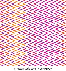 Seamless lines pattern with colorful stripes on a white background. Vector repeating texture.