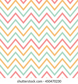 Seamless lines pattern with colorful stripes on a white background. Vector repeating texture.