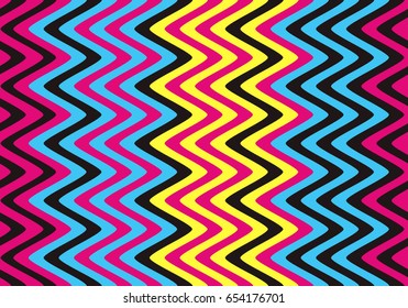 Seamless lines pattern with colorful stripes. Vector repeating texture.