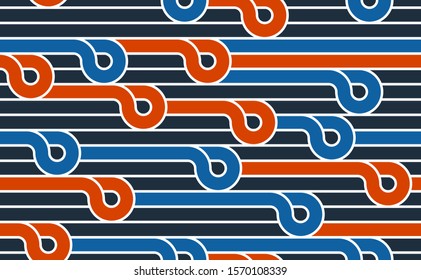 Seamless lines pattern, stripy geometric vector abstract background, linear stripy net, optical maze, web network. Colorful design.