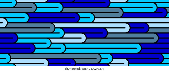 Seamless lines pattern, stripy geometric vector abstract background, linear stripy net, optical maze, web network. Blue color design.