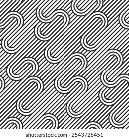 Seamless lines pattern, stripy geometric vector abstract background, linear stripy net, optical maze, web network.