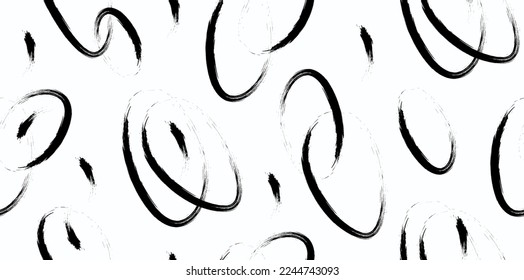 seamless lines, shape, circle, doodle, dot. abstract background in a minimalist style. monochrome pattern for print, paper, web design. vector art illustration.