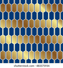Seamless linked hexagon honeycomb texture. Geometric abstract pattern.