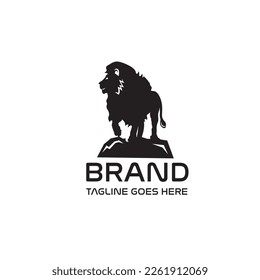 seamless lion logo design vector