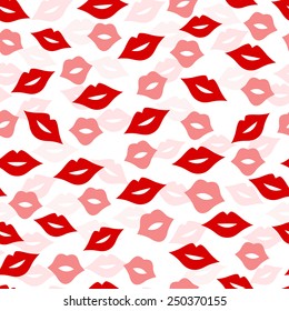 Seamless lips background, vector illustration